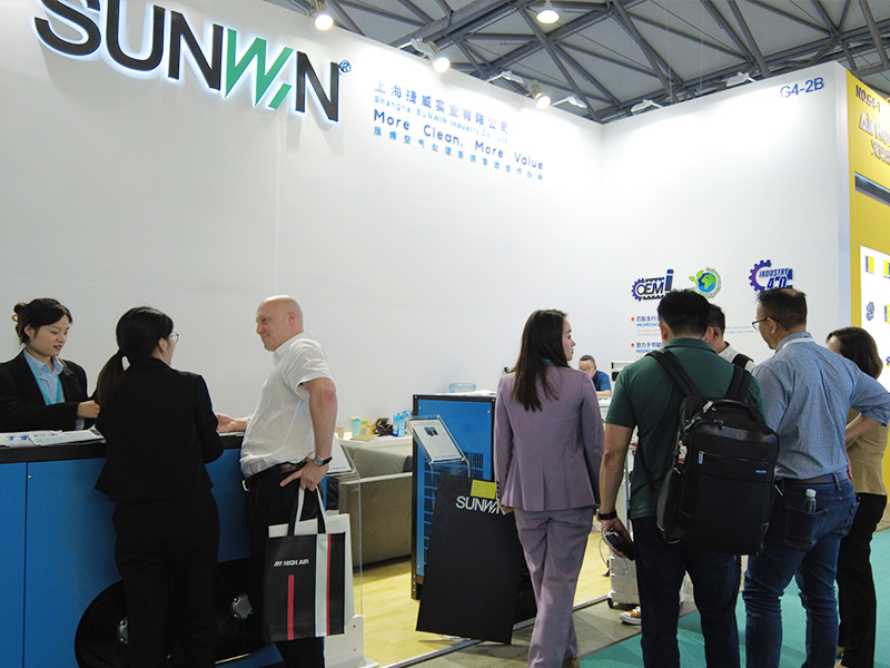 Sunwin at Comvac Asia 2023 for compressed air treatment products