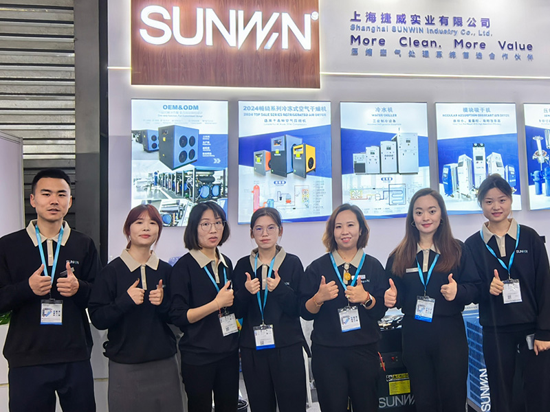 Sunwin at Comvac Asia 2024 for compressed air treatment products