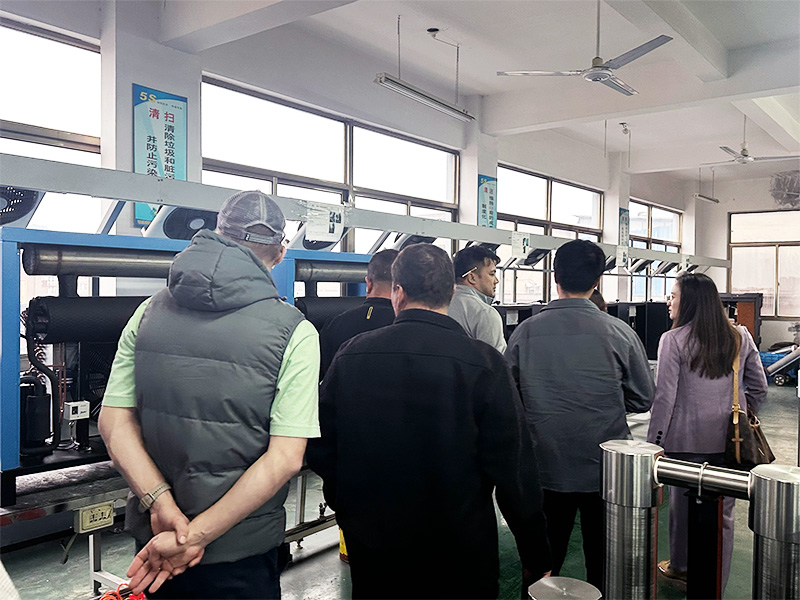 Customer factory visit at Sunwin compressed air dryer factory